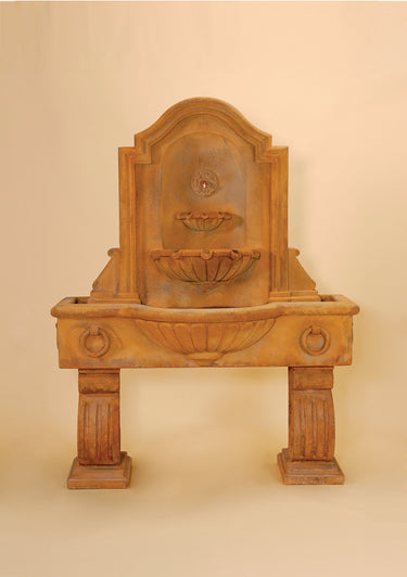 Anduze Outdoor Garden Wall Fountain Tall – Elegant Three-Tier Cast Stone